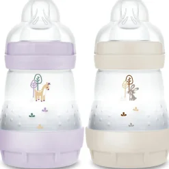 2 biberons Easy Start anti-colique 160ml Lilas+Sable Tétine débit 1
