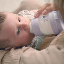 2 biberons Easy Start anti-colique 160ml Lilas+Sable Tétine débit 1