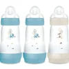 3 biberons Easy Start 260ml Océan+Océan+Sable Tétine débit 2