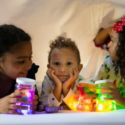 4 cubes lumineux Alex jaune