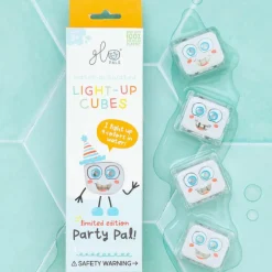 4 cubes lumineux Party Pal blanc