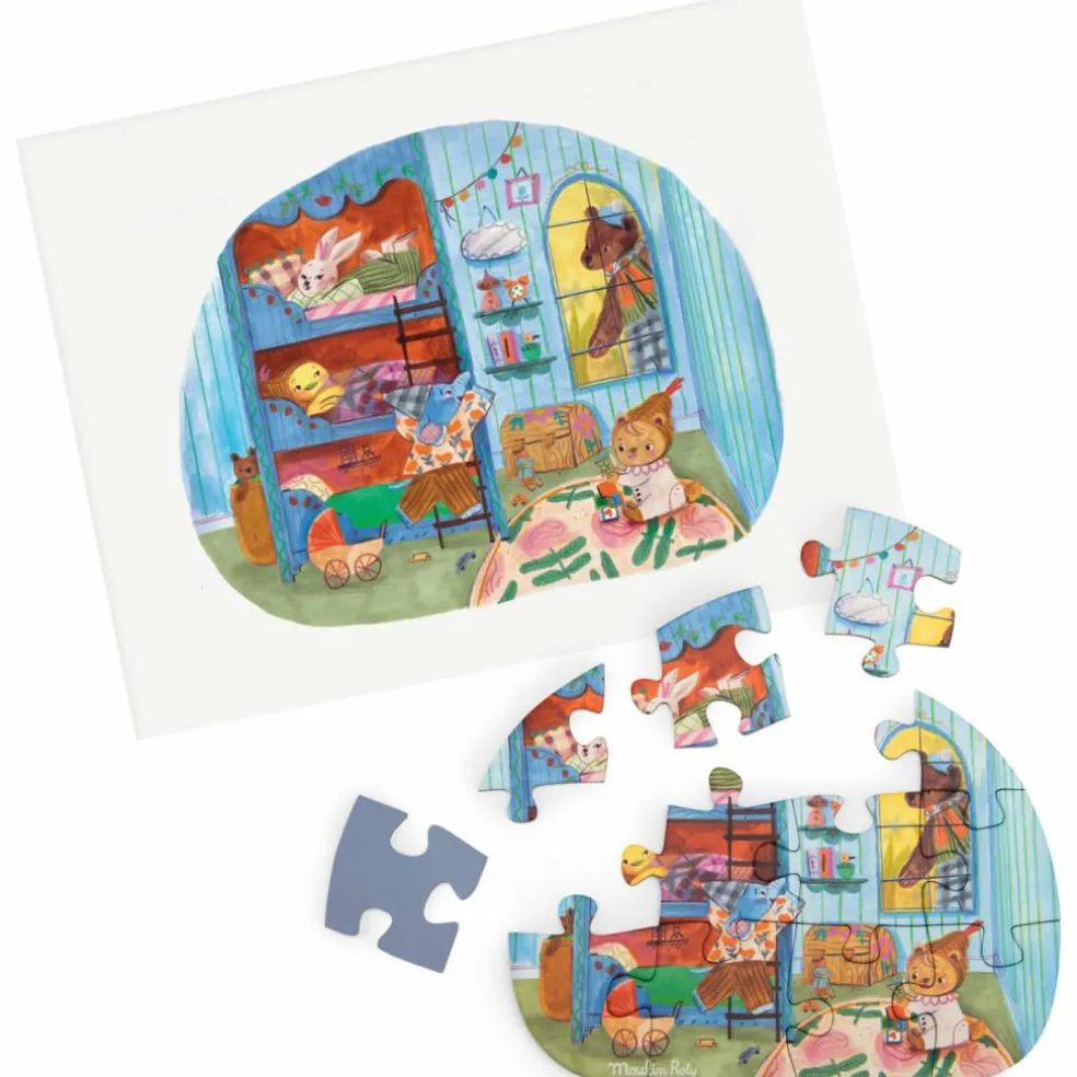4 mini puzzles des repas Les Minouchkas (4x12 pièces)