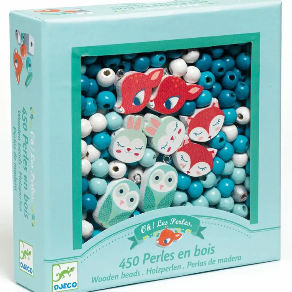 450 perles en bois Petits animaux