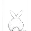 Affiche lapin de dos (30 x 40 cm)