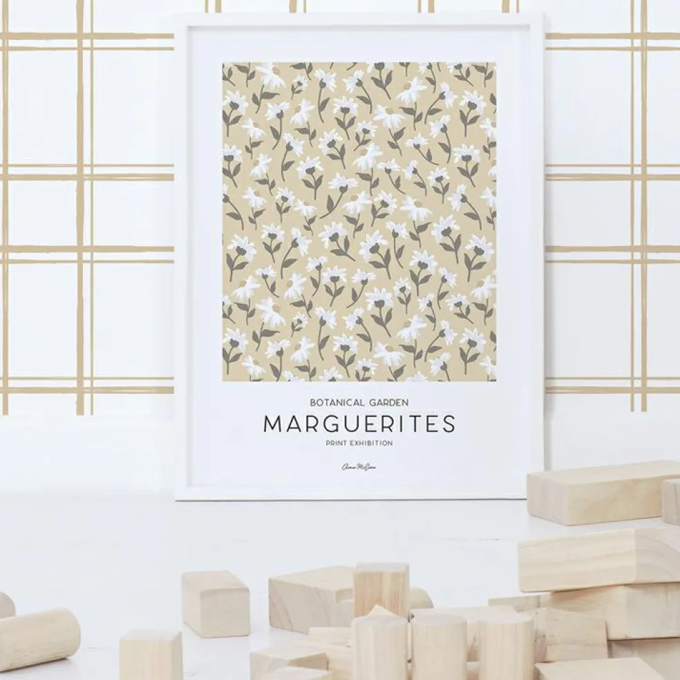 Affiche Marguerites jaune (30 x 40 cm)