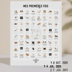 Affiche Mes Premières Fois Originale maman et papa (40 x 50 cm)