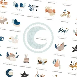 Affiche Mes Premières Fois Souris Cobalt maman et papa (40 x 50 cm)