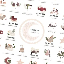 Affiche Mes Premières Fois Souris Poudre maman et papa (40 x 50 cm)