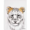 Affiche peinture lion or (30 x 40 cm)