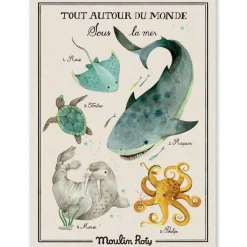 Affiche Sous la mer Tout autour du monde (50 x 70 cm)