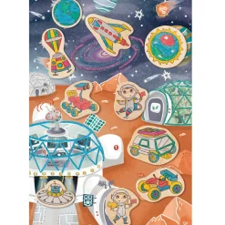 Aimants de l'espace à colorier