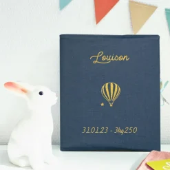 Album photo bébé Bleu pétrole (personnalisable)