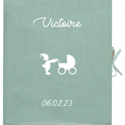 Album photo bébé vert amande (personnalisable)