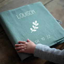 Album photo bébé vert amande (personnalisable)