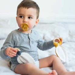 Anneau de dentition en bois Bleu pétrole