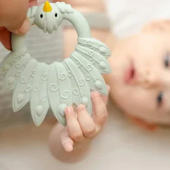 Anneau de dentition Paon Bleu clair