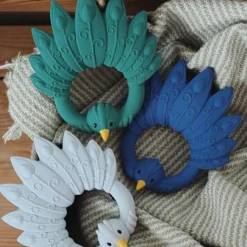 Anneau de dentition Paon Bleu clair