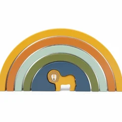 Arc-en-ciel à empiler en bois Mr. Lion