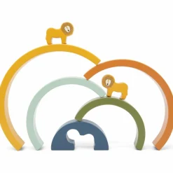 Arc-en-ciel à empiler en bois Mr. Lion