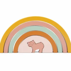 Arc-en-ciel à empiler en bois Mrs. Cat