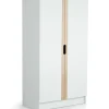 Armoire 2 portes en bois de hêtre verni Carrousel blanc