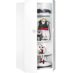 Armoire 2 portes New Basic Boutons étoile gris