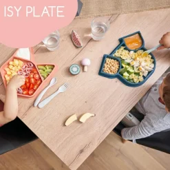Assiette à compartiments antidérapante Isy renard