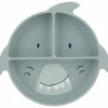 Assiette à compartiments en silicone Mr. Shark