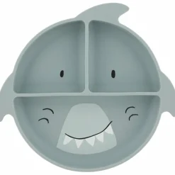 Assiette à compartiments en silicone Mr. Shark