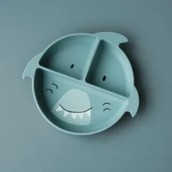 Assiette à compartiments en silicone Mr. Shark