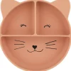 Assiette à compartiments en silicone et ventouse Mrs. Cat