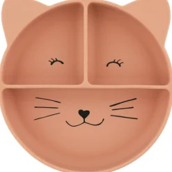 Assiette à compartiments en silicone et ventouse Mrs. Cat