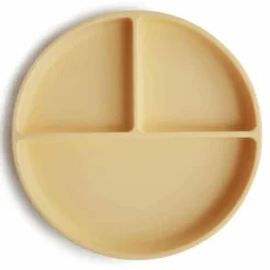 Assiette à compartiments en silicone avec ventouse Pale Daffodil