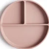 Assiette à compartiments en silicone avec ventouse Blush