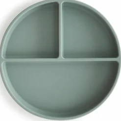 Assiette à compartiments en silicone avec ventouse Cambridge blue