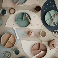 Assiette à compartiments en silicone avec ventouse Dried thyme