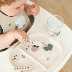 Assiette à compartiments Foodie Tiny farm Sable