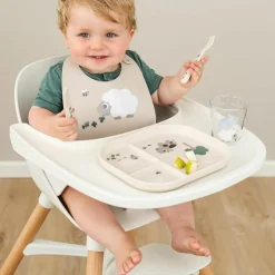 Assiette à compartiments Foodie Tiny farm Sable