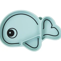 Assiette antidérapante silicone Wally bleu