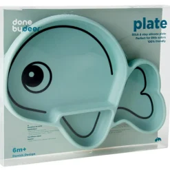 Assiette antidérapante silicone Wally bleu