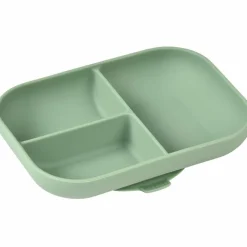 Assiette compartimentée à ventouse en silicone Vert sauge