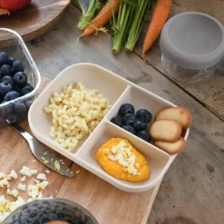 Assiette compartimentée silicone Argile