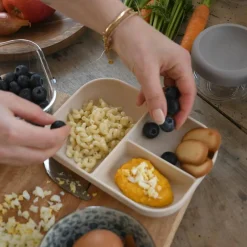 Assiette compartimentée silicone Argile