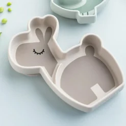 Assiette en silicone avec ventouse Lalee Sable
