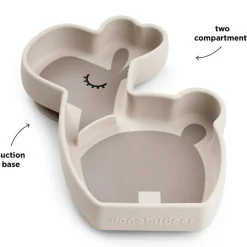 Assiette en silicone avec ventouse Lalee Sable