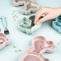 Assiette en silicone avec ventouse Lalee Sable