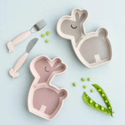 Assiette en silicone avec ventouse Lalee Sable