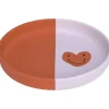 Assiette en silicone Happy Rascals Coeur lavande