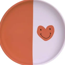 Assiette en silicone Happy Rascals Coeur lavande