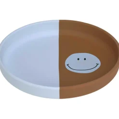 Assiette en silicone Happy Rascals Smile bleu ciel